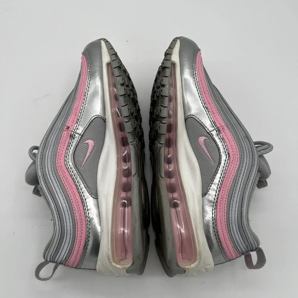 NIKE AIR MAX 97 (GS) METALLIC SILVER-PINK SZ 5Y- WOMENS‎ SZ 7 [921522-021]